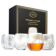 Etched globe glasses for sale  Delivered anywhere in USA 