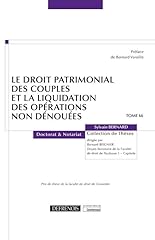 Droit patrimonial couples d'occasion  Livré partout en France