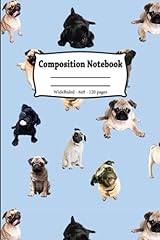 Composition notebook pug for sale  Delivered anywhere in Ireland