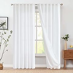 Jinchan linen white for sale  Delivered anywhere in USA 