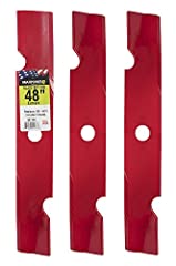 Maxpower 561144B 3-High Lift Blade Set for 48" Exmark for sale  Delivered anywhere in USA 
