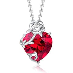 CACESTONE Heart Birthstone Necklaces for Women,925 for sale  Delivered anywhere in UK