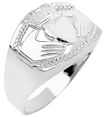 White gold claddagh for sale  Delivered anywhere in UK