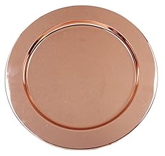 Rose Gold Stainless Steel Metal Charger Plates - Set, used for sale  Delivered anywhere in USA 