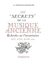 Secrets musique ancienne d'occasion  Livré partout en France