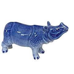 Ceramic rhinoceros figurine for sale  Delivered anywhere in UK