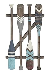 Deco 79 Coastal Wood Oar Wall Decor, Ready to Hang,, used for sale  Delivered anywhere in USA 