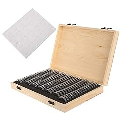 100 Grids Coin Collection Box Wooden Coins Storage for sale  Delivered anywhere in Canada