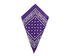Purple paisley bandana for sale  Delivered anywhere in UK