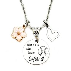 Softball flower pendant for sale  Delivered anywhere in USA 