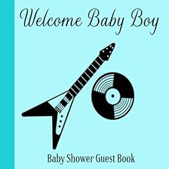 Baby Shower Guest Book Welcome Baby Boy: Rock'n Roll for sale  Delivered anywhere in Canada