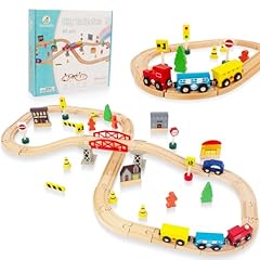 Woodenedu 60pcs train for sale  Delivered anywhere in USA 