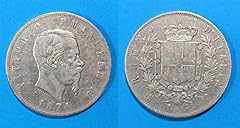 LaVecchiaScatola 1874 Regno d'Italia 5 Lire Vittorio Emanuele II - Moneta Argento 900 usato  Spedito ovunque in Italia 