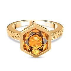 Citrine solitaire ring for sale  Delivered anywhere in UK