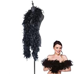 Black feather boa for sale  Delivered anywhere in UK