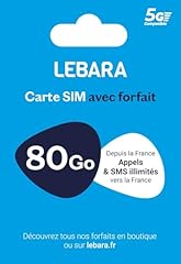 Lebara carte sim d'occasion  Livré partout en Belgiqu
