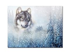 Wolf canvas wall for sale  Delivered anywhere in USA 