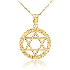 Gold jewish star for sale  Delivered anywhere in Ireland