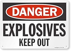 Smartsign danger explosives for sale  Delivered anywhere in USA 