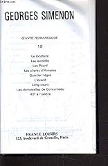 Simenon tome locataire d'occasion  Livré partout en France