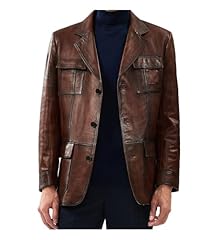 Leather jacket mens for sale  Delivered anywhere in USA 