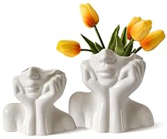 Face vases white for sale  Delivered anywhere in USA 