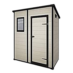 Used, Keter Manor Pent Outdoor Garden Storage Shed, Beige/Brown, for sale  Delivered anywhere in UK