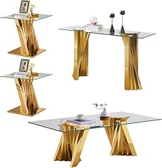 Piece glass living for sale  Delivered anywhere in USA 