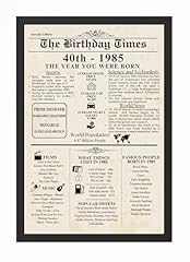 40th birthday print for sale  Delivered anywhere in UK