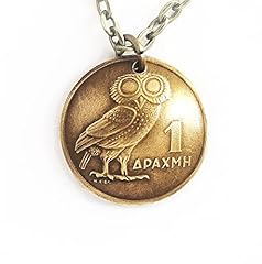 Owl necklace greek for sale  Delivered anywhere in USA 