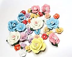 Porcelain roses embellishments for sale  Delivered anywhere in USA 