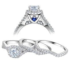 Newshe Engagement Wedding Ring Set for Women 925 Sterling, used for sale  Delivered anywhere in Canada