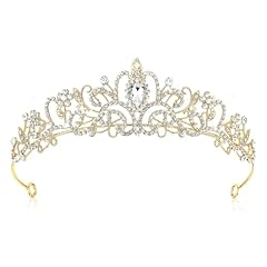 Gold tiara crystal for sale  Delivered anywhere in UK