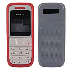 Accessori per cellulari for NOKIA Cover for alloggiamento completo (coperchio anteriore + cornice centrale for telaio + cover posteriore for batteria) for Nokia 1200/1208/1209 (nero) ( Colore : Red ) usato  Spedito ovunque in Italia 