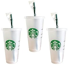 Used, Starbucks Reusable 3 Hard Plastic Venti 24 oz Frosted for sale  Delivered anywhere in UK