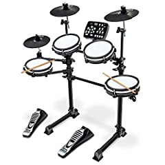 LyxJam 7-Piece Electronic Drum Kit, Professional Drum Set with Real Mesh Fabric, 209 Preloaded Sounds, 50 Play-Along Songs, Recording Capability, Cymbals & Kick Pedal, Drum Sticks And Key Included for sale  Delivered anywhere in Canada