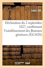 Déclaration septembre 1627 d'occasion  Livré partout en France