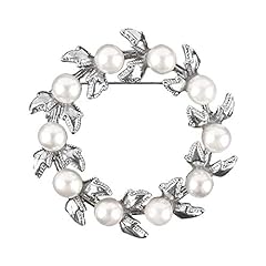 Wreath pearl brooch for sale  Delivered anywhere in USA 