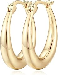 Gold hoop earrings for sale  Delivered anywhere in USA 