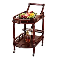 HLF- Household double-layer solid wood dining trolley,, used for sale  Delivered anywhere in UK