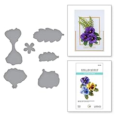Spellbinders pansy etched for sale  Delivered anywhere in UK