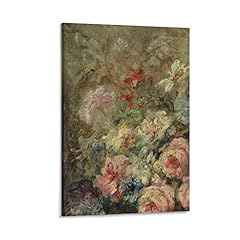 Vintage Poster Flowers Oil Painting Antique Roses Still Life Canvas Painting Wall Art Poster for Bedroom Living Room Decor 08x12inch(20x30cm) Frame-Style for sale  Delivered anywhere in Canada