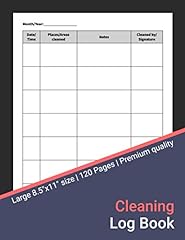 Cleaning log book for sale  Delivered anywhere in UK