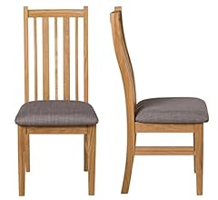 Hallowood Furniture Oak Dining Chairs Set of 2 with for sale  Delivered anywhere in UK