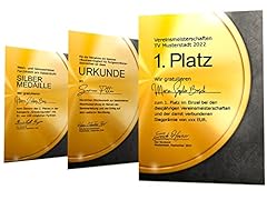 Urkundenpapier medaille gold gebraucht kaufen  Wird an jeden Ort in Deutschland