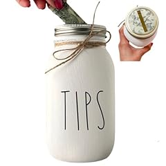 Tips jar white for sale  Delivered anywhere in USA 