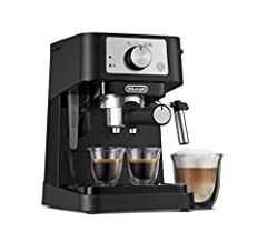 De'Longhi Stilosa Manual Espresso Machine, Latte & Cappuccino Maker, 15 Bar Pump Pressure + Manual Milk Frother Steam Wand, Black / Stainless, EC260BK for sale  Delivered anywhere in Canada