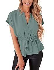 Womens button blouses for sale  Delivered anywhere in USA 