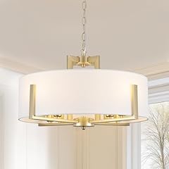 Gold drum chandelier for sale  Delivered anywhere in USA 