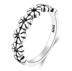 BORUO 925 Sterling Silver Ring, Daisy Flower Hawaiian for sale  Delivered anywhere in USA 